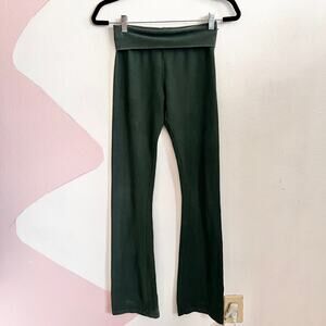 Brandy Melville Green Fold Over Leggings Y2K Soft Stretchy Lounge Pants Small
